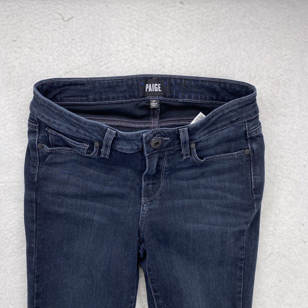 Paige Jeans Women’s Size 27  Denim Verdugo Ankle Zipper Blue Dark Wash - Picture 11 of 13